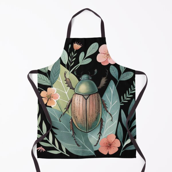 Item preview, Watercolor June Bug Illustration – Fine Art Botanical Nature Print designed and sold by VividOrganica.