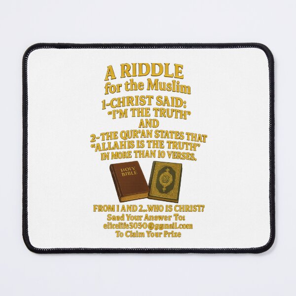 Item preview, A Riddle for the Muslim – “I’m the Truth” (John 14:6) & “Allah is the Truth” – Gold 3D Typography designed and sold by GogoVibes.