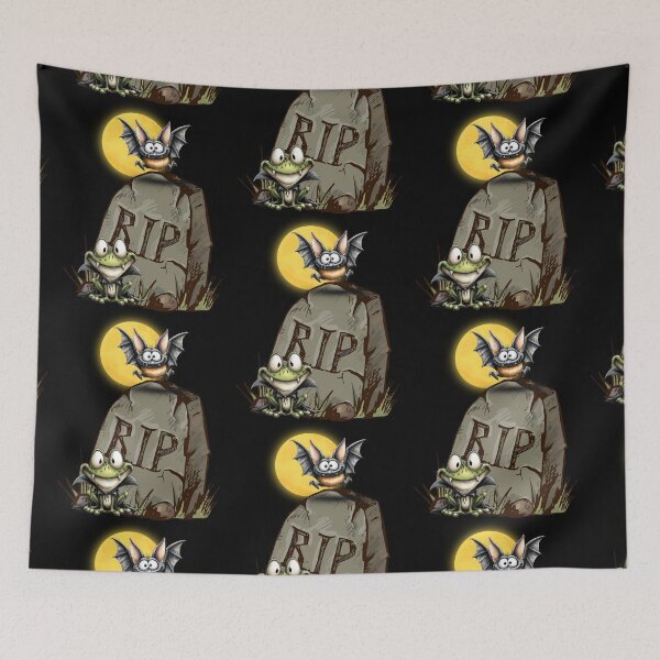 Item preview, Funny Vampire Frog and Bat Halloween Cartoon Design designed and sold by Szpaku desart .