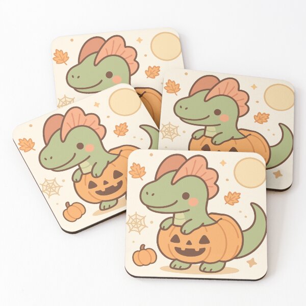 Item preview, Spooky Cute Dino Pumpkins ( Dilophosaurus) designed and sold by RHADMAS.