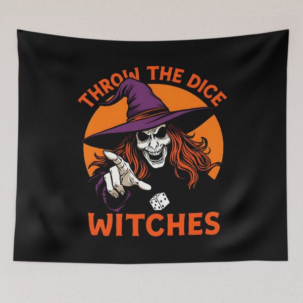 Item preview, Funny Spooky Season Throw The Dice Witches  Dice Game Halloween Lovers designed and sold by Zayavca.