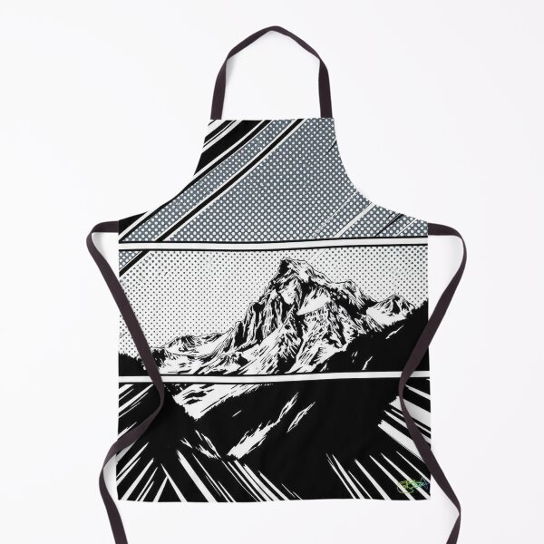 Item preview, Velocity Peaks – Dynamic Comic Mountain Landscape - Pop Art Mountain Landscape Love designed and sold by Benito Del Ray.