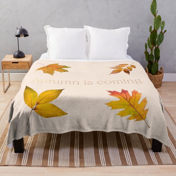 Item preview, Autumn Is Coming - Fall Leaves and Quote designed and sold by Leaf & Layer.