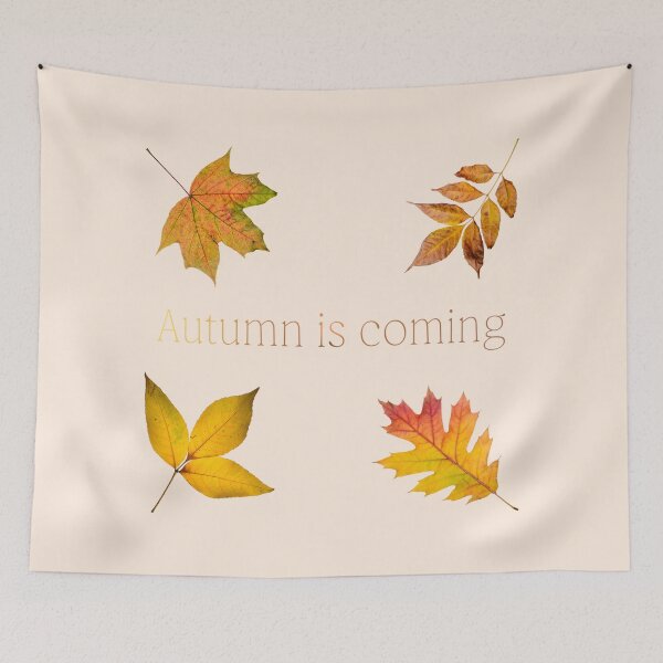 Item preview, Autumn Is Coming - Fall Leaves and Quote designed and sold by Leaf & Layer.