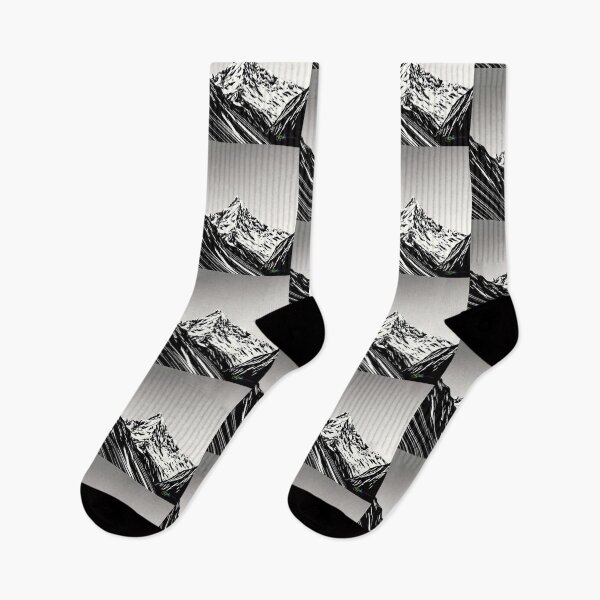 Item preview, Tranquil Monochrome Mountain – Minimal Gradient Landscape - Pop Art Mountain Landscape Love  designed and sold by Benito Del Ray.