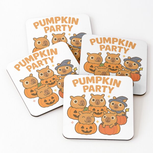 Item preview, Pumpkin Party Capybaras in Pumpkins designed and sold by FunnySignalStudio.