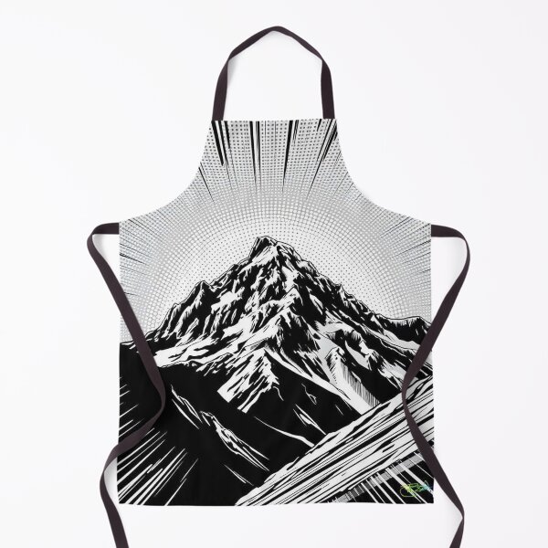 Item preview, Bursting Zenith – Dramatic Monochrome Mountain - Pop Art Mountain Landscape Love designed and sold by Benito Del Ray.