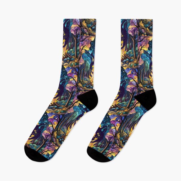 Item preview, The Wolf's Bonfire Starry Night in the Forest designed and sold by Ciervo Primavera.