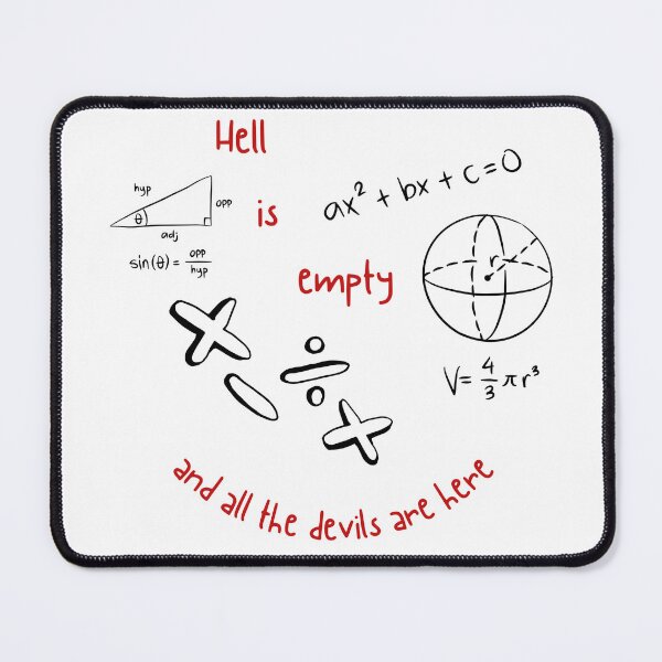 Item preview, "Hell is Empty and all the Devils are Here" - Shakespeare/Maths Slander designed and sold by JammyInkDesigns.