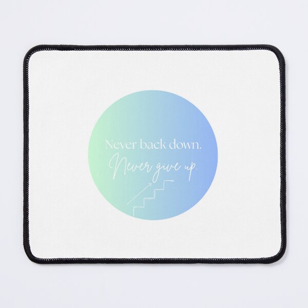 Item preview, never back down blue designed and sold by CounselorCaylie.