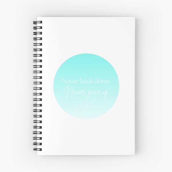 Item preview, never back down light blue designed and sold by CounselorCaylie.