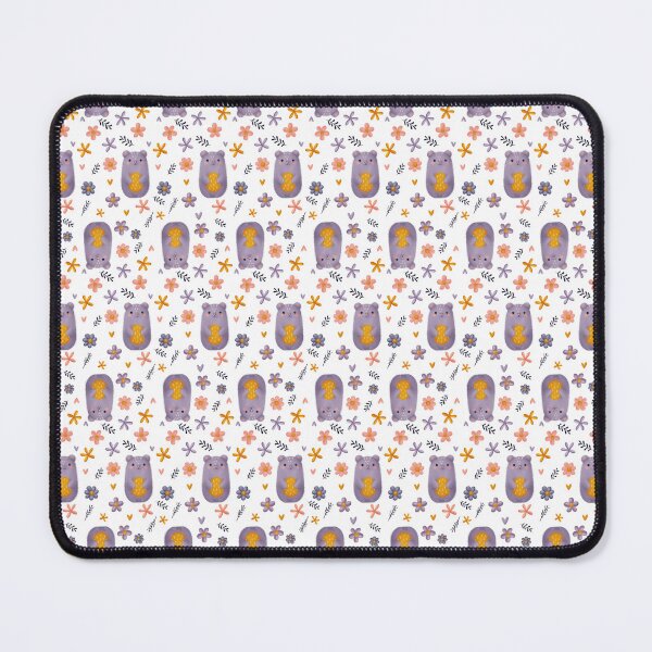 Item preview, Cute Purple Bear Pattern with Flowers designed and sold by moriganaa.