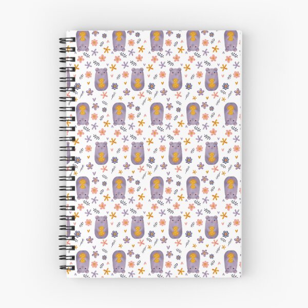 Item preview, Cute Purple Bear Pattern with Flowers designed and sold by moriganaa.