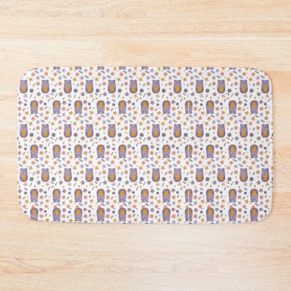 Item preview, Cute Purple Bear Pattern with Flowers designed and sold by moriganaa.