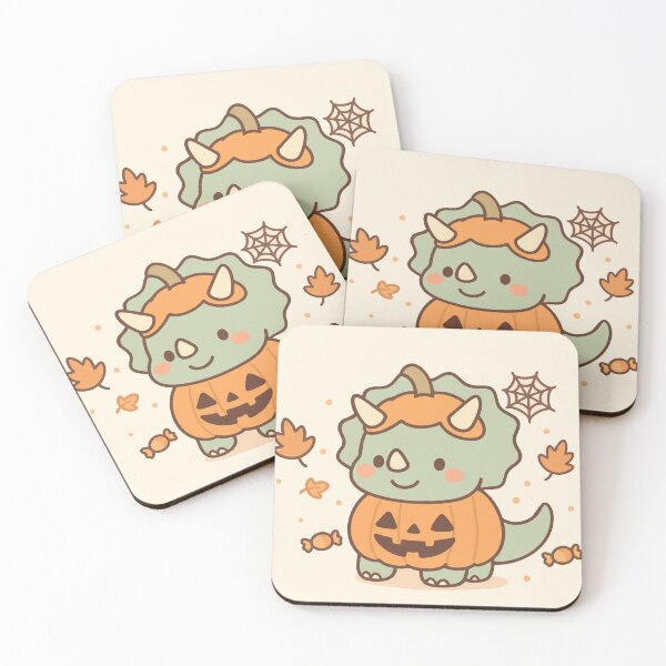 Item preview, Spooky Cute Dino Pumpkins (Triceratops) designed and sold by RHADMAS.