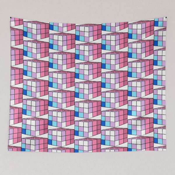 Item preview, Rubik Bigender Pride Flag Cube designed and sold by HarveyHandcraftsandDesigns.