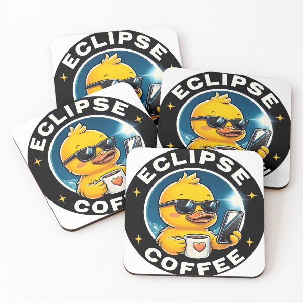Item preview, Eclipse Coffee Funny Duck Cartoon Design designed and sold by TeeTimeTreasure.