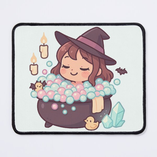 Item preview,  Chibi Witch Relaxing in Bubble Bath designed and sold by LuKreate.