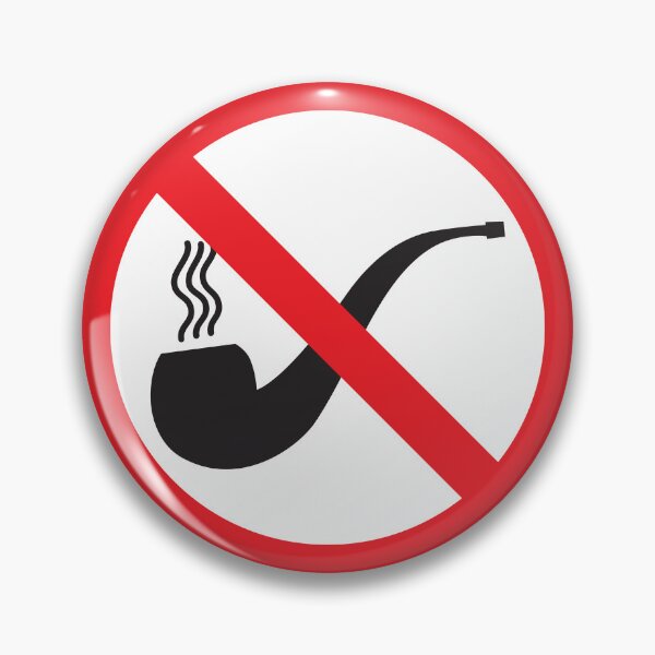 Item preview, No Smoking Pipe Sign, Circular Signage according to the Évin Law for Risk Prevention designed and sold by Panneaux et signalisations - NPOITEVIN.