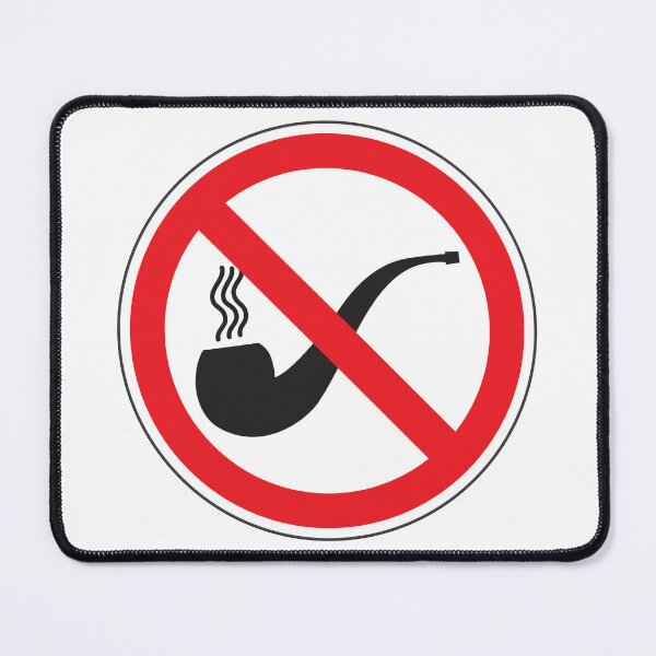 Item preview, No Smoking Pipe Sign, Circular Signage according to the Évin Law for Risk Prevention designed and sold by Panneaux et signalisations - NPOITEVIN.