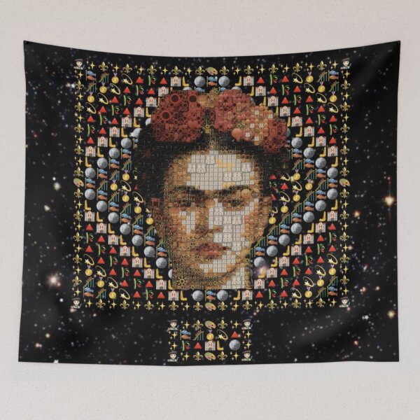 Item preview, Emojified Resilience – Artistic Grid Tribute to a Timeless Icon | Frida-Inspired Emoji Emblems Wall Art designed and sold by Emoji Emblems.
