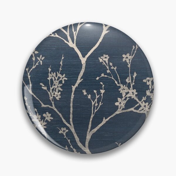 Item preview, Classic Navy Blue Floral Branch Pattern designed and sold by Ed & Harmony.