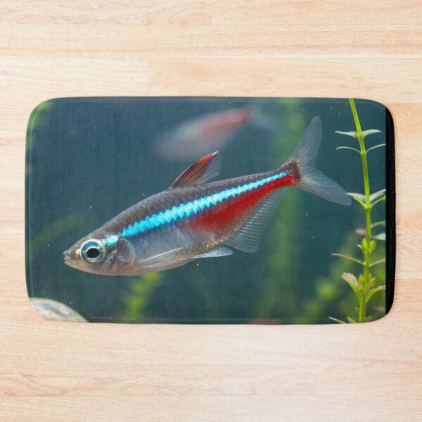 Item preview, Realistic Neon Tetra Illustration – Shimmering Blue and Red Aquarium Fish Art designed and sold by VividOrganica.