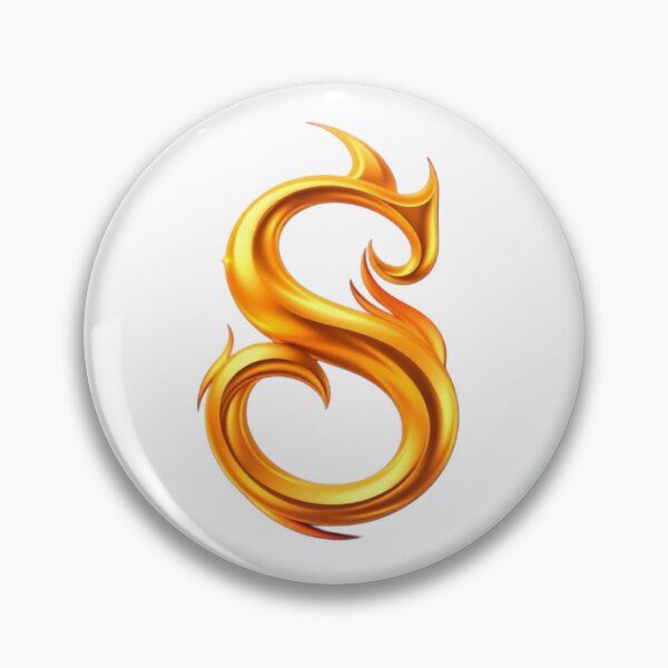 Item preview, Golden Flame Letter S – Luxury 3D Alphabet Design designed and sold by 1TruthMatrix.