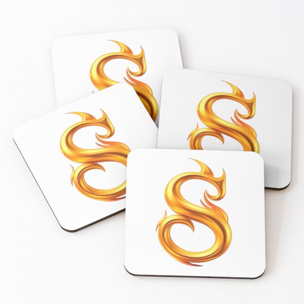 Item preview, Golden Flame Letter S – Luxury 3D Alphabet Design designed and sold by 1TruthMatrix.