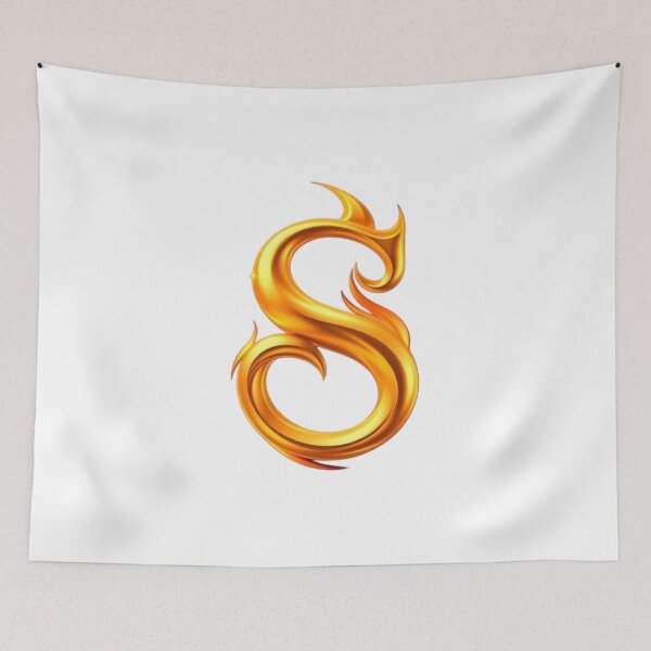 Item preview, Golden Flame Letter S – Luxury 3D Alphabet Design designed and sold by 1TruthMatrix.