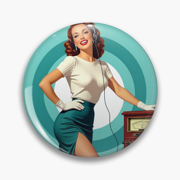 Item preview, Retro Pinup Switchboard Operator – 1940s George Petty Style designed and sold by Lightning-Lace.