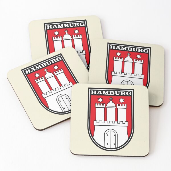 Artikelvorschau, Hamburger Wappen - Deutschland entworfen und verkauft von Paperfly Doodles.