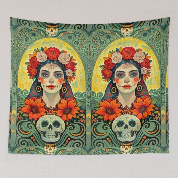Item preview, Colorful Catrina Illustration - Day of the Dead Art and Mexican Tradition designed and sold by  Ojo de Lilith.