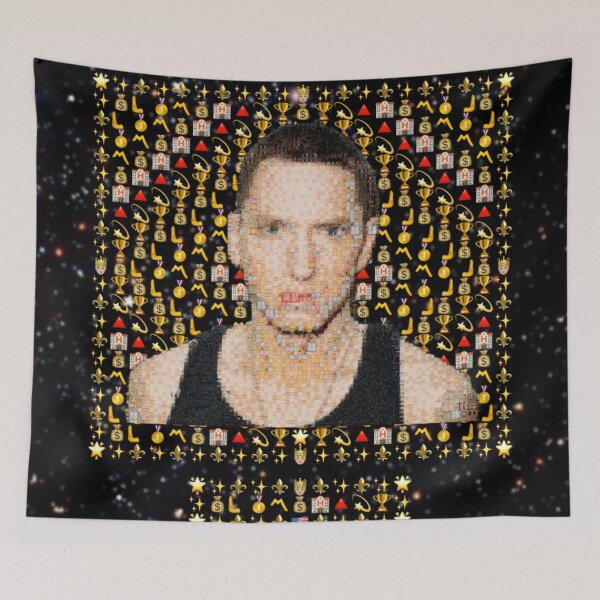Item preview, Emojified Rap god – Shady-Inspired Tribute to a Lyricist Legend | Slim-Inspired Emoji Grid Art for Rap Culture Fans designed and sold by Emoji Emblems.