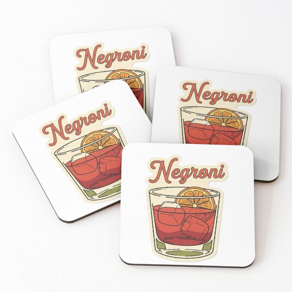 Item preview, Negroni Vintage Cocktail Sticker designed and sold by OneLineBar.