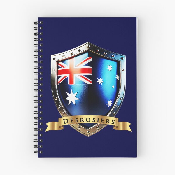Item preview, Desrosiers Family Australia Shield, Bold Heritage Crest designed and sold by Highlandkings.