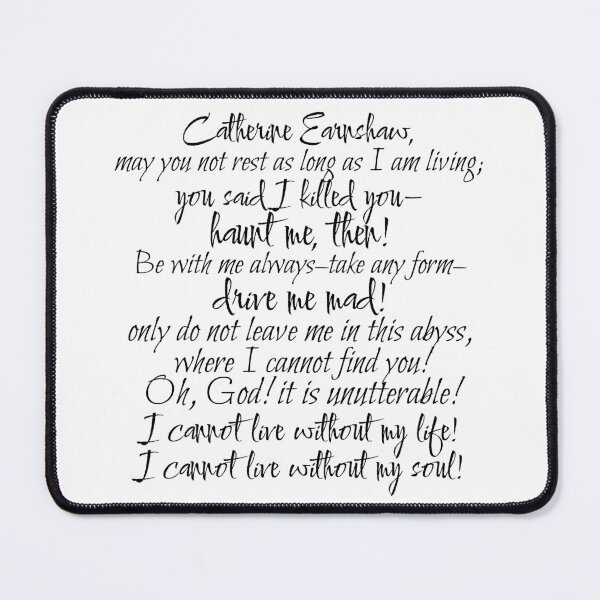Item preview, haunt me then - Wuthering Heights quote designed and sold by introvertcafe.