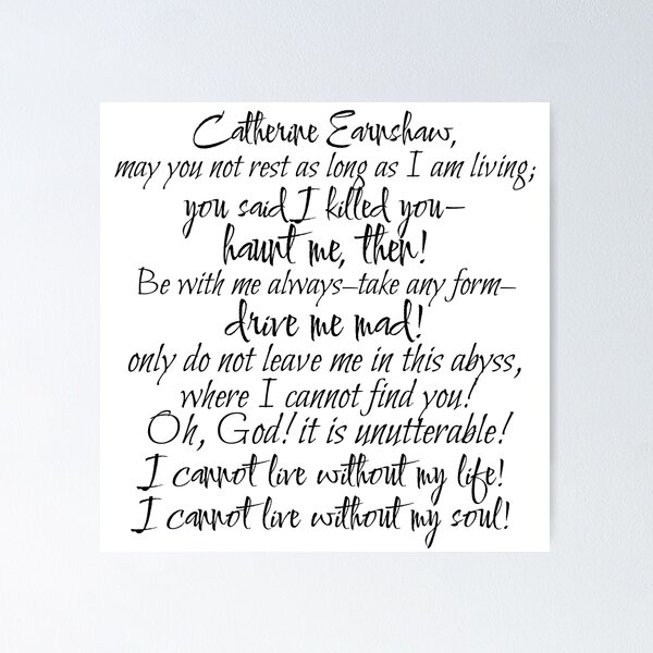 Item preview, haunt me then - Wuthering Heights quote designed and sold by introvertcafe.