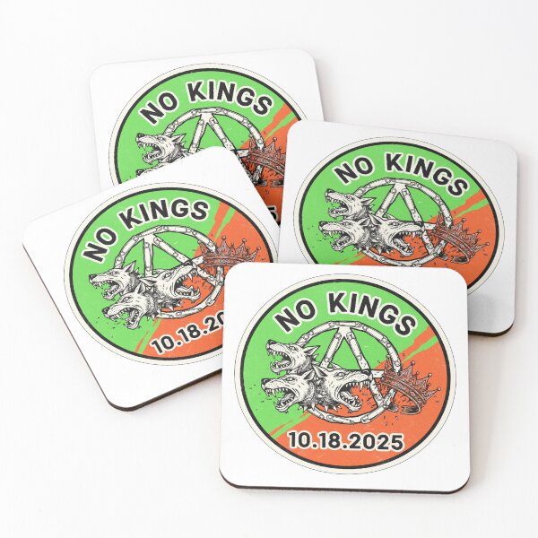 Item preview,  No Kings 10.18.2025 Anti-Authoritarian Anarchy Cerberus Crown Break designed and sold by Owcomm.