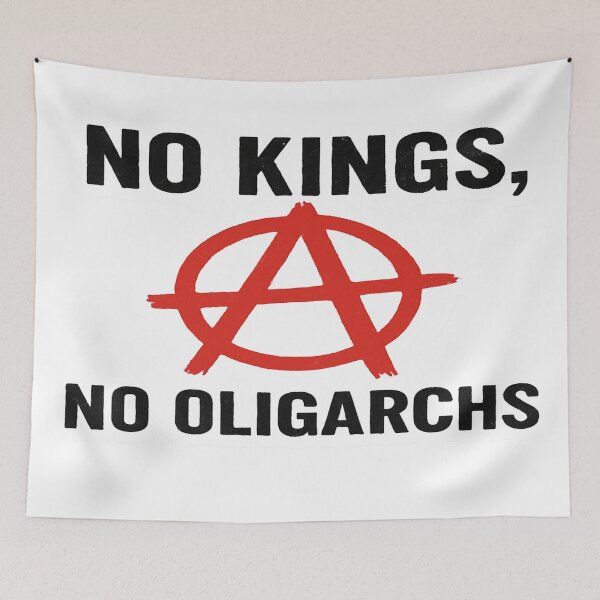 Item preview, No Kings No Oligarchs designed and sold by Owcomm.