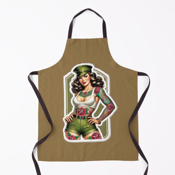 Item preview, Tattooed Vintage Military Pin-Up Girl Rockabilly Artwork designed and sold by PinUpPizzazz.