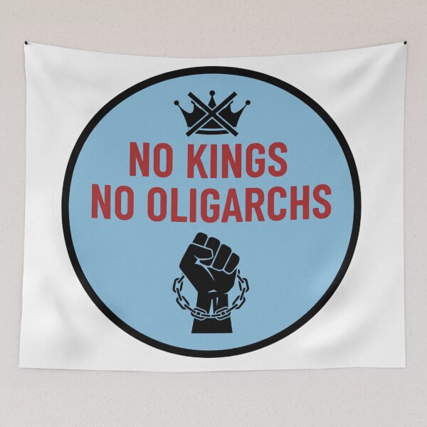 Item preview, No Kings No Oligarchs designed and sold by Owcomm.