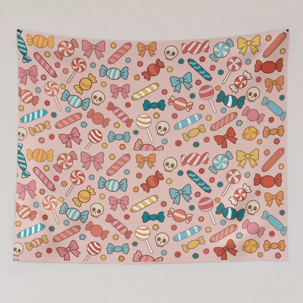 Item preview, Cute Candy and Bows Pattern – Sweet Pastel Kawaii designed and sold by CowlyCryptik.