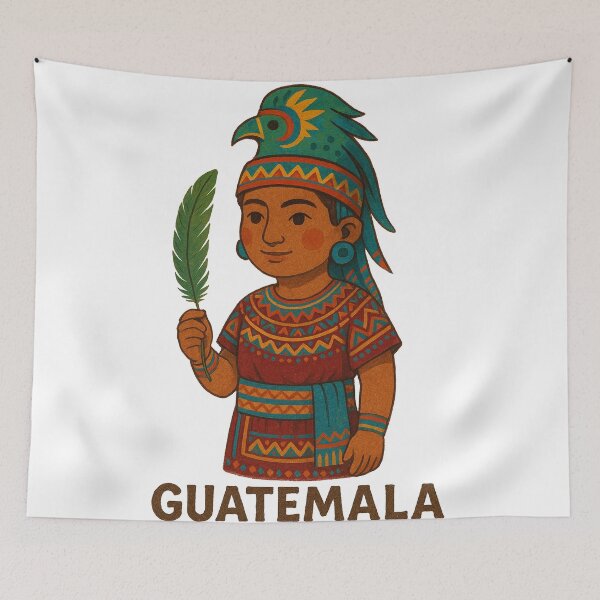 Item preview, Día de la Cultura Guatemala Mayan-Inspired Character designed and sold by kidcartoon.