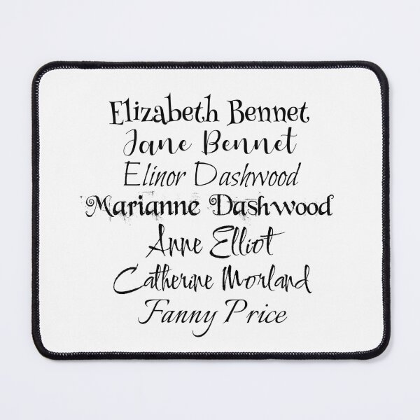 Item preview, Jane Austen heroines designed and sold by introvertcafe.