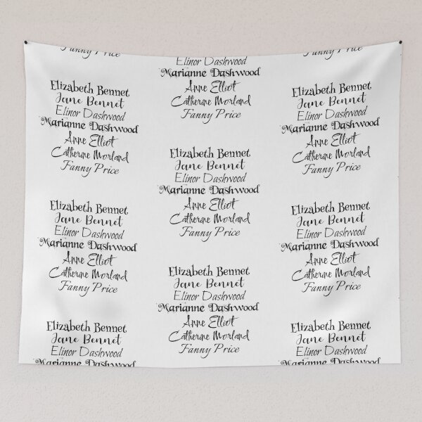 Item preview, Jane Austen heroines designed and sold by introvertcafe.
