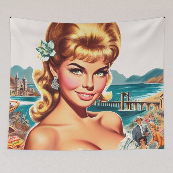 Item preview, Cute Retro Blonde Pin-up designed and sold by PulpVintage.