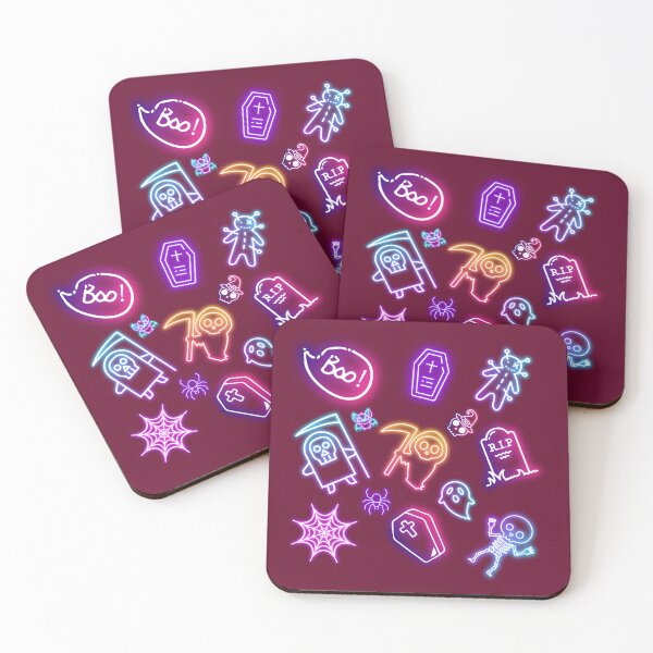 Item preview, Boo! Neon Halloween Stickers – Cute Spooky Design designed and sold by LunaSpellStudio.