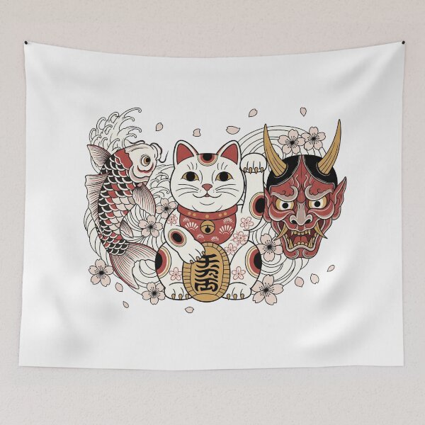 Item preview, Japanese Cat Tattoo Flash Sheet designed and sold by Apex Designs.
