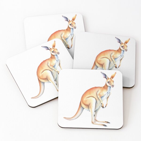 Item preview, Adorable Red Kangaroo Illustration - Australian Wildlife Art Print designed and sold by EllDAV777.